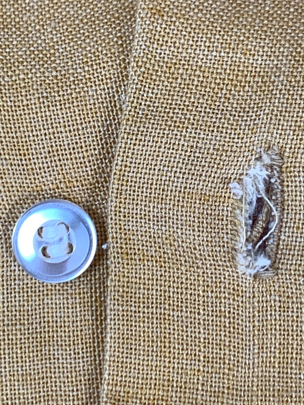 【中古品】【メンズ】 TOWN CRAFT タウンクラフト 60-70S L S SHIRT 60年代 70年代 ロングスリーブ シャツ 長袖 146-260804-hu-35-min サイズ：L 16-16 1/2 カラー：イエロー系 万代Net店