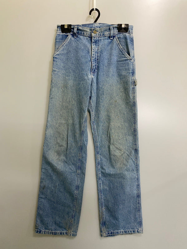 【現状渡し品】【メンズ】 CARHARTT カーハート 90's DENIM PAINTER PANTS 90年代 デニムペインターパンツ ボトムス 157-260804-yn-03-min サイズ：30×32 カラー：ライトインディゴ 万代Net店
