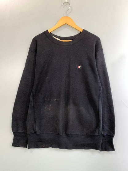 【中古品】【メンズ】 CHAMPION チャンピオン 80S REVERSE WEAVE SWEATSHIRT 80年代 リバース ウィーブ スウェットシャツ トレーナー 長袖 146-260804-hu-24-min サイズ：LARGE カラー：ブラック（色あせ） 万代Net店