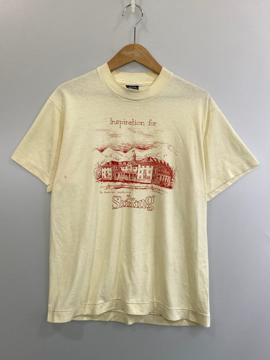 【中古品】【メンズ】 THE SHINING シャイニング 90S THE STANLEY HOTEL TEE 90年代 スタンリー ホテル ティー ヴィンテージ 半袖 Tシャツ ショートスリーブ 146-260804-hu-04-min サイズ：L カラー：クリーム色系 万代Net店