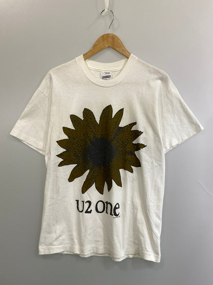 【中古品】【メンズ】 U2 ユーツー 90S ONE PRINT TEE 90年代 ワンポイント ティー 半袖 ショートスリーブ Tシャツ 146-260804-hu-05-min サイズ：L カラー：ホワイト 万代Net店