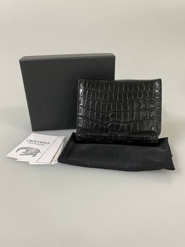 【中古美品】【メンズ/レディース】 三京商会 マットコンパクト財布 ウォレット 2つ折り財布 ミニサイズ 200-260731-em-90-min カラー：ブラック 万代Net店