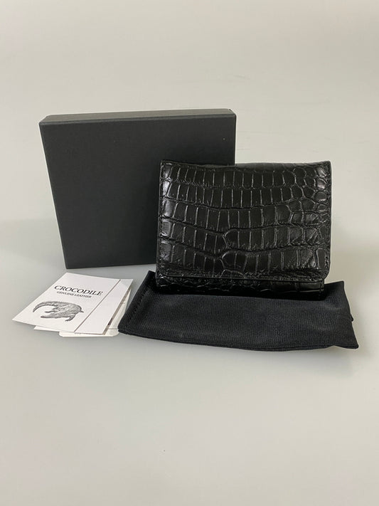 【中古美品】【メンズ/レディース】 三京商会 マットコンパクト財布 ウォレット 2つ折り財布 ミニサイズ 200-260731-em-90-min カラー：ブラック 万代Net店