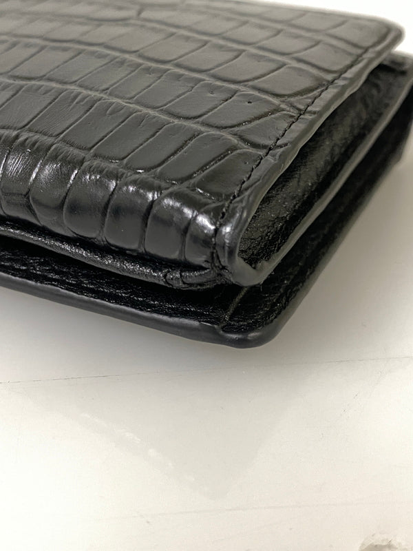 【中古美品】【メンズ/レディース】 三京商会 マットコンパクト財布 ウォレット 2つ折り財布 ミニサイズ 200-260731-em-90-min カラー：ブラック 万代Net店