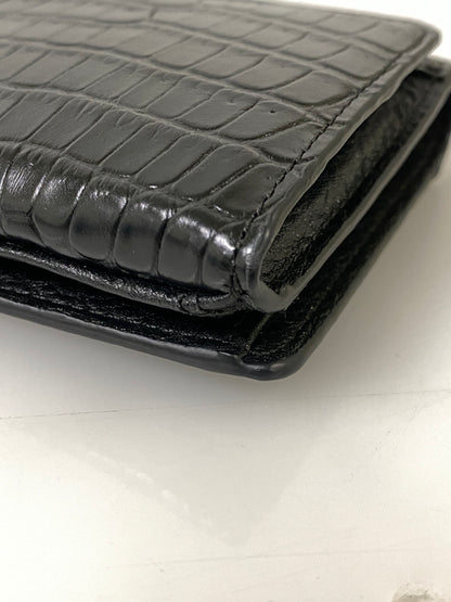 【中古美品】【メンズ/レディース】 三京商会 マットコンパクト財布 ウォレット 2つ折り財布 ミニサイズ 200-260731-em-90-min カラー：ブラック 万代Net店