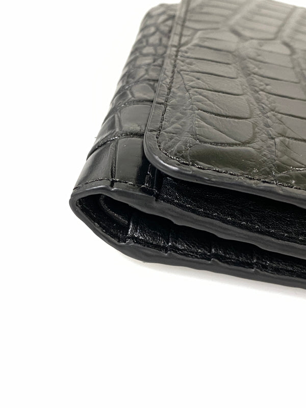 【中古美品】【メンズ/レディース】 三京商会 マットコンパクト財布 ウォレット 2つ折り財布 ミニサイズ 200-260731-em-90-min カラー：ブラック 万代Net店