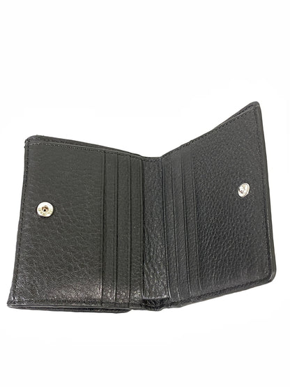 【中古美品】【メンズ/レディース】 三京商会 マットコンパクト財布 ウォレット 2つ折り財布 ミニサイズ 200-260731-em-90-min カラー：ブラック 万代Net店