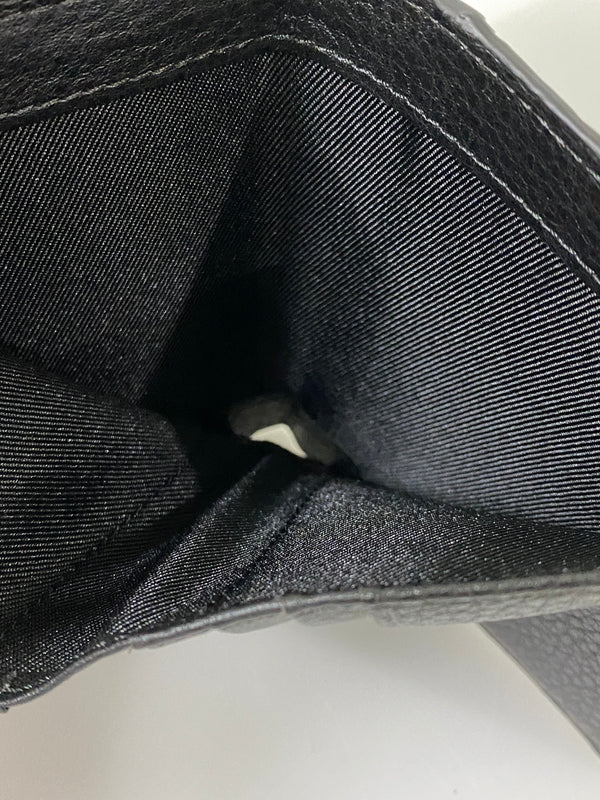 【中古美品】【メンズ/レディース】 三京商会 マットコンパクト財布 ウォレット 2つ折り財布 ミニサイズ 200-260731-em-90-min カラー：ブラック 万代Net店