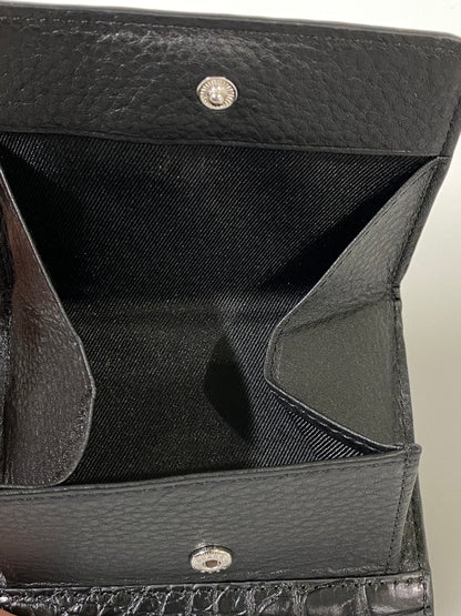 【中古美品】【メンズ/レディース】 三京商会 マットコンパクト財布 ウォレット 2つ折り財布 ミニサイズ 200-260731-em-90-min カラー：ブラック 万代Net店