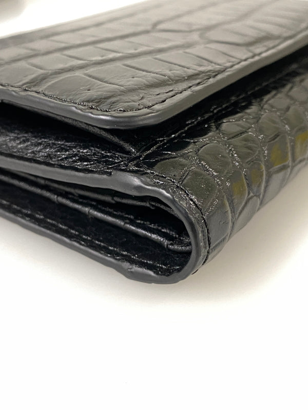 【中古美品】【メンズ/レディース】 三京商会 マットコンパクト財布 ウォレット 2つ折り財布 ミニサイズ 200-260731-em-90-min カラー：ブラック 万代Net店