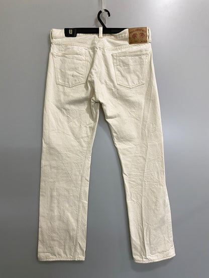 【中古品】【メンズ】 FULLCOUNT フルカウント SLIM STRAIGHT ECRU SELVEDGE DENIM 1108EC スリム ストレート エクリュ セルビッチ デニム パンツ ボトムス 156-260804-yn-04-min サイズ：W33 L34 カラー：ホワイト 万代Net店