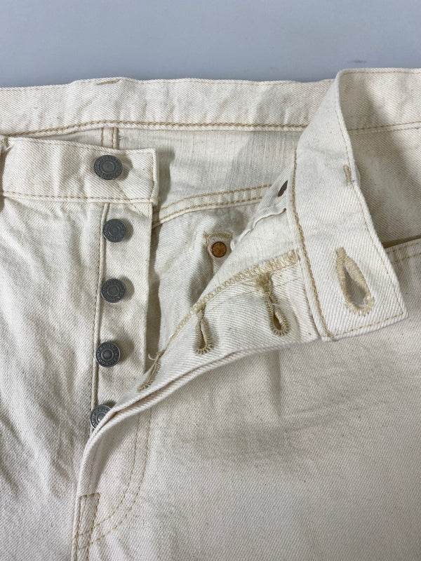 【中古品】【メンズ】 FULLCOUNT フルカウント SLIM STRAIGHT ECRU SELVEDGE DENIM 1108EC スリム ストレート エクリュ セルビッチ デニム パンツ ボトムス 156-260804-yn-04-min サイズ：W33 L34 カラー：ホワイト 万代Net店