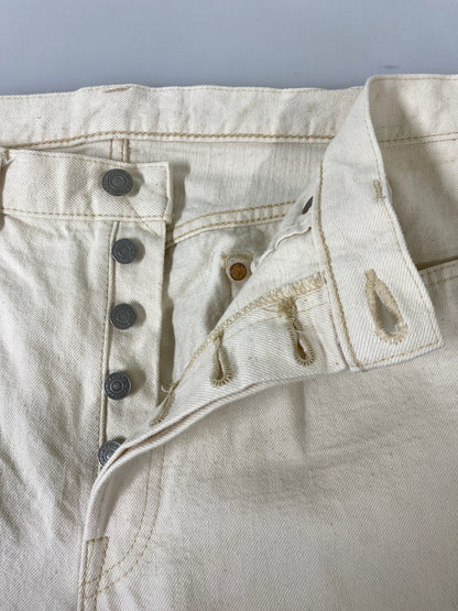 【中古品】【メンズ】 FULLCOUNT フルカウント SLIM STRAIGHT ECRU SELVEDGE DENIM 1108EC スリム ストレート エクリュ セルビッチ デニム パンツ ボトムス 156-260804-yn-04-min サイズ：W33 L34 カラー：ホワイト 万代Net店