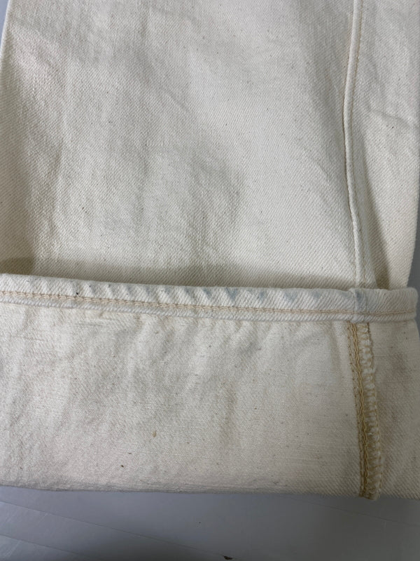 【中古品】【メンズ】 FULLCOUNT フルカウント SLIM STRAIGHT ECRU SELVEDGE DENIM 1108EC スリム ストレート エクリュ セルビッチ デニム パンツ ボトムス 156-260804-yn-04-min サイズ：W33 L34 カラー：ホワイト 万代Net店