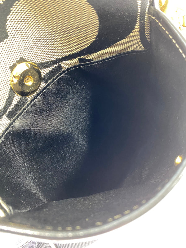 【中古品】【レディース】 COACH コーチ 10128 シグネチャー ショルダーバッグ 180-260805-zi-32-min カラー：ブラック/ベージュ 万代Net店