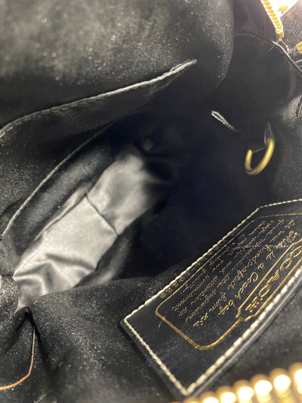 【中古品】【レディース】 COACH コーチ 10128 シグネチャー ショルダーバッグ 180-260805-zi-32-min カラー：ブラック/ベージュ 万代Net店