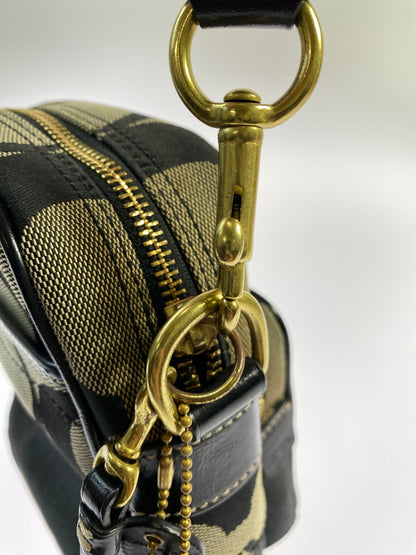 【中古品】【レディース】 COACH コーチ 10128 シグネチャー ショルダーバッグ 180-260805-zi-32-min カラー：ブラック/ベージュ 万代Net店