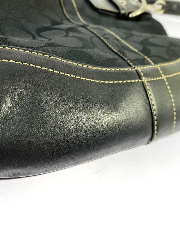 【中古品】【レディース】 COACH コーチ 3574 シグネチャー ショルダーバッグ 180-260805-zi-33-min カラー：ブラック 万代Net店