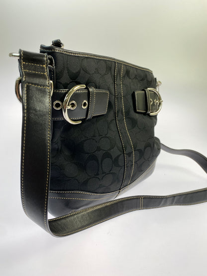 【中古品】【レディース】 COACH コーチ 3574 シグネチャー ショルダーバッグ 180-260805-zi-33-min カラー：ブラック 万代Net店