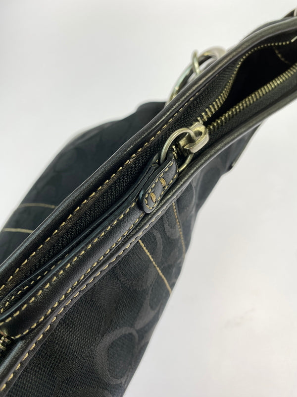 【中古品】【レディース】 COACH コーチ 3574 シグネチャー ショルダーバッグ 180-260805-zi-33-min カラー：ブラック 万代Net店