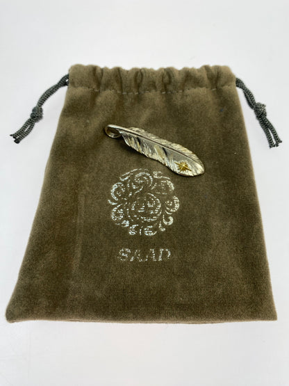 【中古品】【メンズ】 SAAD サード 925 K18 太陽神 フェザー ペンダントトップ シルバー 18金 アクセサリー 191-260809-em-23-min カラー：シルバー 万代Net店