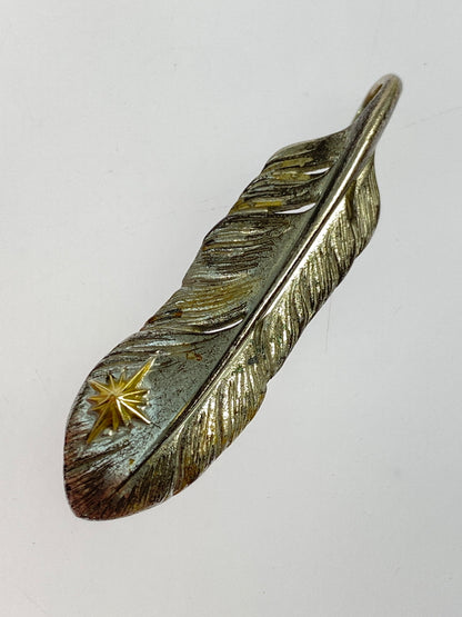 【中古品】【メンズ】 SAAD サード 925 K18 太陽神 フェザー ペンダントトップ シルバー 18金 アクセサリー 191-260809-em-23-min カラー：シルバー 万代Net店