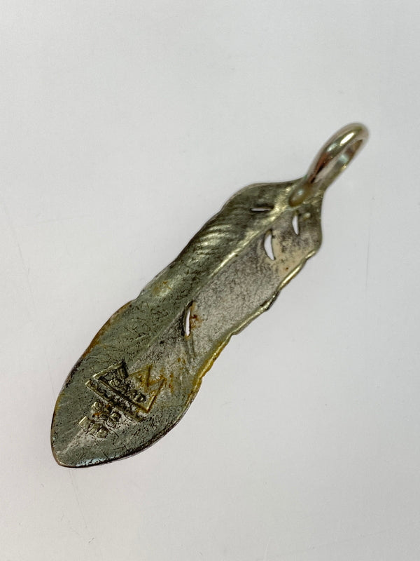 【中古品】【メンズ】 SAAD サード 925 K18 太陽神 フェザー ペンダントトップ シルバー 18金 アクセサリー 191-260809-em-23-min カラー：シルバー 万代Net店