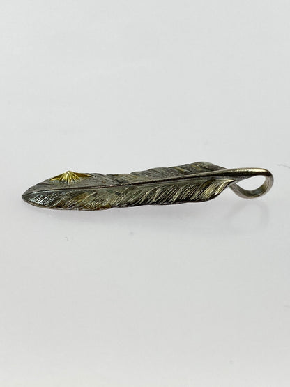 【中古品】【メンズ】 SAAD サード 925 K18 太陽神 フェザー ペンダントトップ シルバー 18金 アクセサリー 191-260809-em-23-min カラー：シルバー 万代Net店