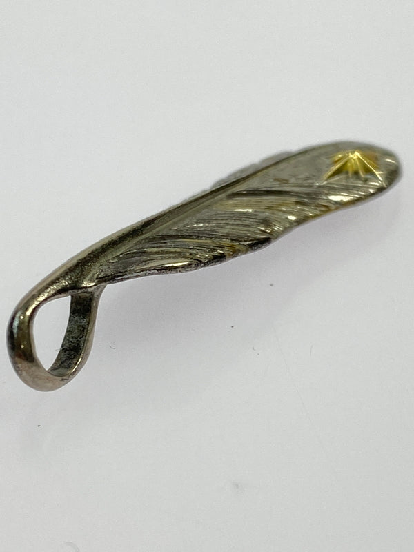 【中古品】【メンズ】 SAAD サード 925 K18 太陽神 フェザー ペンダントトップ シルバー 18金 アクセサリー 191-260809-em-23-min カラー：シルバー 万代Net店