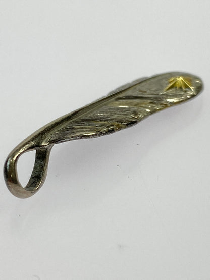 【中古品】【メンズ】 SAAD サード 925 K18 太陽神 フェザー ペンダントトップ シルバー 18金 アクセサリー 191-260809-em-23-min カラー：シルバー 万代Net店