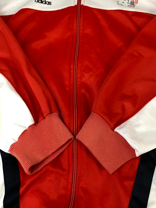 【中古品】【メンズ】 ADIDAS アディダス 86'S U.S. OLYMPIC FESTIVAL TRACK JACKET 86年 オリンピック フェスティバル トラック ジャケット ジャージ 上着 146-260804-hu-36-min サイズ：L カラー：レッド/ホワイト/ブラック 万代Net店