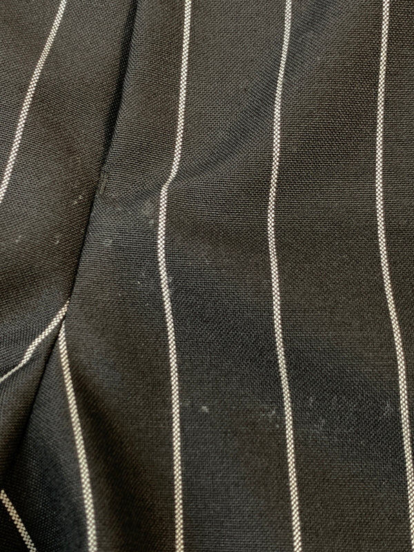 【中古品】【メンズ】 WACKO MARIA×DORMEUIL ワコマリア ドーメル PLEATED TROUSERS TYPE-2 プリーテッド トラウザーズ タイプ ツー WMGP-WMP-TR03 ボトムス パンツ スラックス 153-260804-hu-27-min サイズ：XL カラー：ブラック（ストライプ） 万代Net店