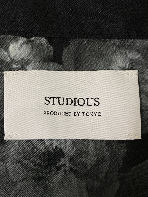 【中古品】【メンズ】 STUDIOS ステュディオス DARK FLOWER BIG SILHOUETTE SHIRT 108300009 ダークフラワービッグシルエットシャツ 長袖シャツ トップス 140-260804-yn-05-min サイズ：1 カラー：ブラック 万代Net店