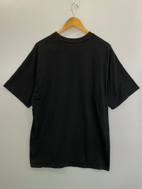 【中古品】【メンズ】 SUPREME シュプリーム RAISED SCRIPT S S TOP レイズド スクリプト ショートスリーブ トップ 半袖 ティーシャツ Ｔシャツ 149-260804-hu-09-min サイズ：L カラー：ブラック 万代Net店