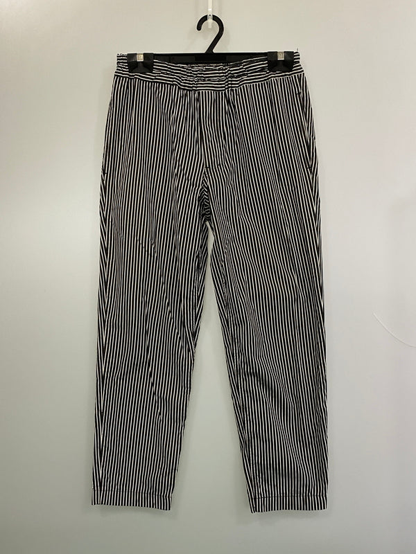 【中古品】【メンズ】 BLACK COMME DES GALCONS ブラックコムデギャルソン COTTON STRIPE EASY PANTS コットン ストライプ イージー パンツ ボトムス 140-260804-hu-13-min サイズ：M カラー：ブラック/ホワイト（ストライプ） 万代Net店