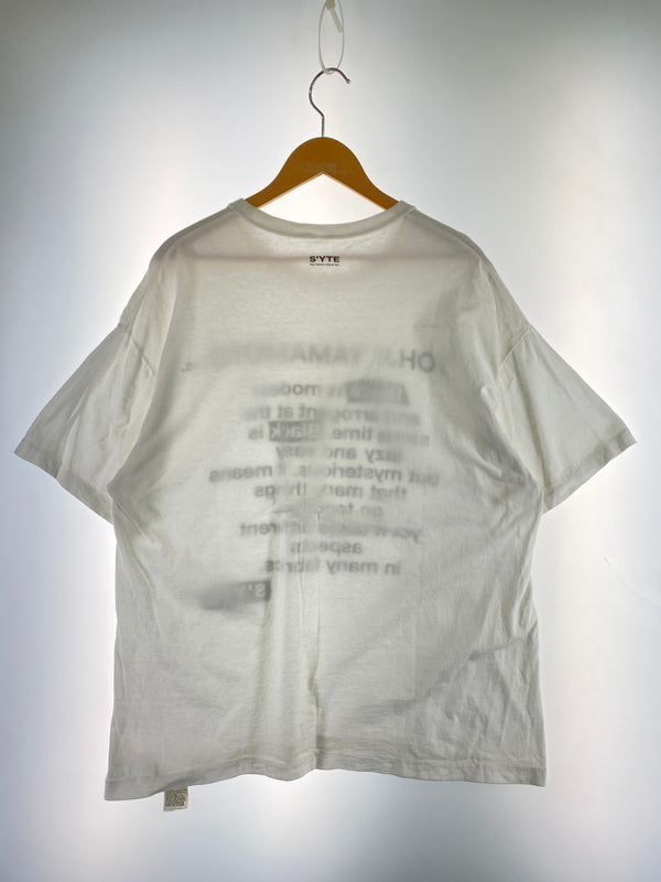 【中古品】【メンズ】 S'YTE サイト UW-T29-006 "BLACK IS MODEST"MESSEGE S S TEE Tシャツ トップス 140-260805-zi-06-min サイズ：4 カラー：ホワイト 万代Net店