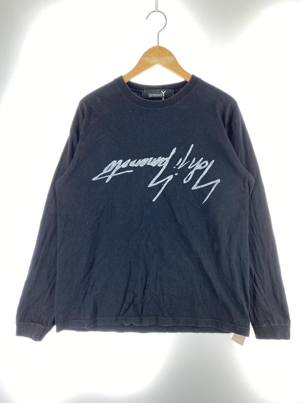 【中古品】【メンズ】 GROUND Y グラウンド ワイ GD-T36-071 IRRORED YY GRAPHIC 5.6 OZ LONG SLEEVE ロングスリーブ 140-260805-zi-07-min サイズ：3 カラー：ブラック 万代Net店