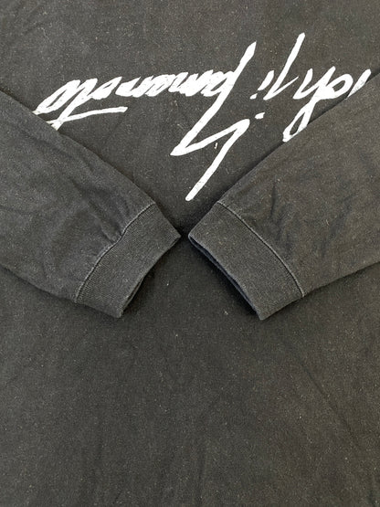 【中古品】【メンズ】 GROUND Y グラウンド ワイ GD-T36-071 IRRORED YY GRAPHIC 5.6 OZ LONG SLEEVE ロングスリーブ 140-260805-zi-07-min サイズ：3 カラー：ブラック 万代Net店