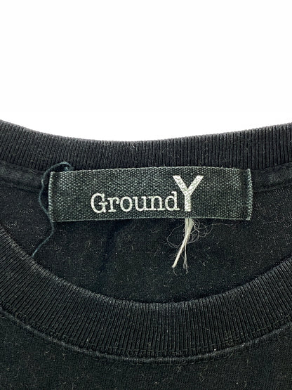 【中古品】【メンズ】 GROUND Y グラウンド ワイ GD-T36-071 IRRORED YY GRAPHIC 5.6 OZ LONG SLEEVE ロングスリーブ 140-260805-zi-07-min サイズ：3 カラー：ブラック 万代Net店