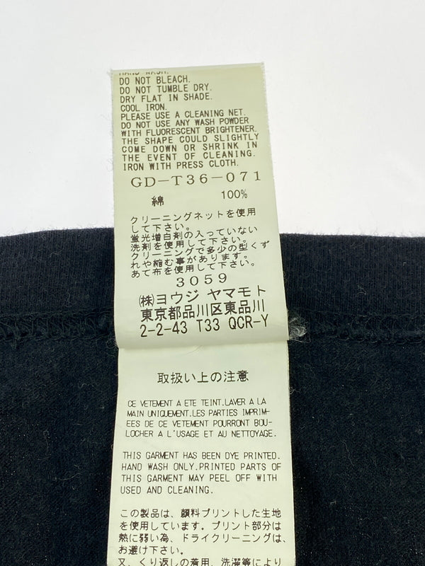 【中古品】【メンズ】 GROUND Y グラウンド ワイ GD-T36-071 IRRORED YY GRAPHIC 5.6 OZ LONG SLEEVE ロングスリーブ 140-260805-zi-07-min サイズ：3 カラー：ブラック 万代Net店