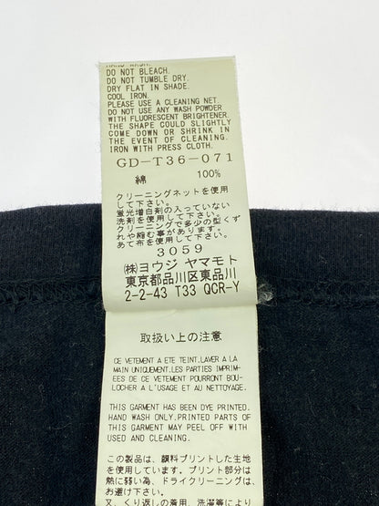 【中古品】【メンズ】 GROUND Y グラウンド ワイ GD-T36-071 IRRORED YY GRAPHIC 5.6 OZ LONG SLEEVE ロングスリーブ 140-260805-zi-07-min サイズ：3 カラー：ブラック 万代Net店