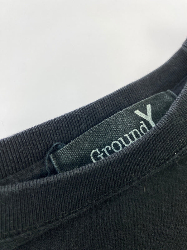 【中古品】【メンズ】 GROUND Y グラウンド ワイ GD-T36-071 IRRORED YY GRAPHIC 5.6 OZ LONG SLEEVE ロングスリーブ 140-260805-zi-07-min サイズ：3 カラー：ブラック 万代Net店