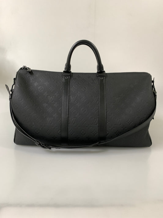 【中古品】【メンズ/レディース】 LOUIS VUITTON ルイ ヴィトン キーポル バンドリエール 50 M59025 ボストンバッグ カバン 179-260804-yn-15-min カラー：ブラック 万代Net店