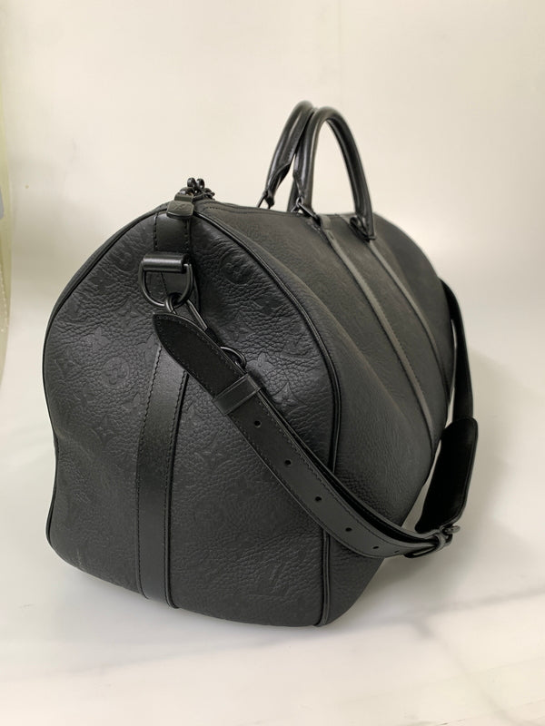 【中古品】【メンズ/レディース】 LOUIS VUITTON ルイ ヴィトン キーポル バンドリエール 50 M59025 ボストンバッグ カバン 179-260804-yn-15-min カラー：ブラック 万代Net店