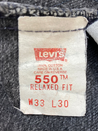 【中古品】【メンズ】 LEVI'S リーバイス 90S 550 BLACK DENIM PANTS 90年代 ブラック デニム パンツ ボトムス Gパン ジーパン 157-260804-hu-14-min サイズ：Ｗ33Ｌ30 カラー：ブラックインディゴ 万代Net店