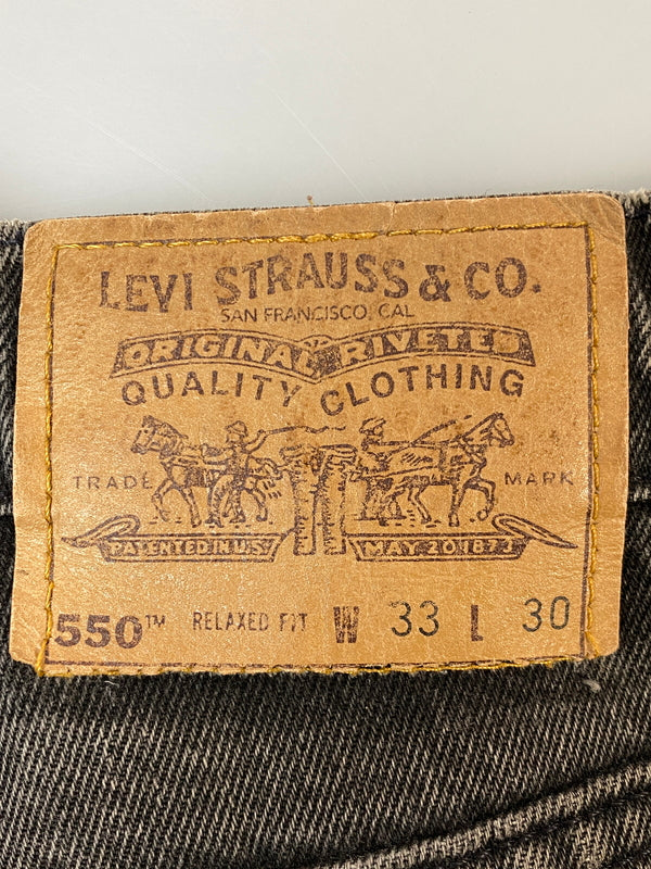【中古品】【メンズ】 LEVI'S リーバイス 90S 550 BLACK DENIM PANTS 90年代 ブラック デニム パンツ ボトムス Gパン ジーパン 157-260804-hu-14-min サイズ：Ｗ33Ｌ30 カラー：ブラックインディゴ 万代Net店