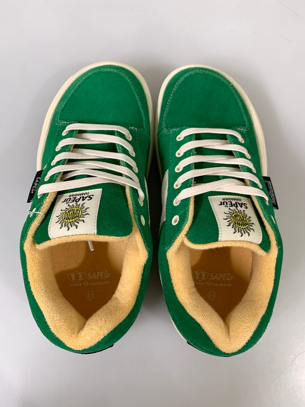 【中古美品】【メンズ】 NORTHWAVE ノースウェーブ SAPEUR ESPRESSO LEGEND SUEDE NW-001SP サプール エスプレッソ レジェンド スエード スニーカー 靴 162-260804-yn-30-min サイズ：US8.5 カラー：GREEN 万代Net店