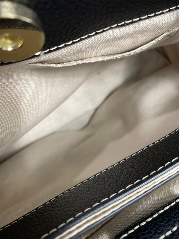【中古品】【レディース】 AGNES B. アニエスベー IS11KZ-01 2WAY ミニ BAG バッグ 188-260805-zi-38-min カラー：ブラック/ベージュ 万代Net店