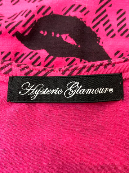 【中古品】【レディース】 HYSTERIC GLAMOUR ヒステリックグラマー LIP ONE-PIECE リップ ワンピース 0103CO03 170-260804-hu-56-min サイズ：FREE カラー：ピンク/ブラック 万代Net店
