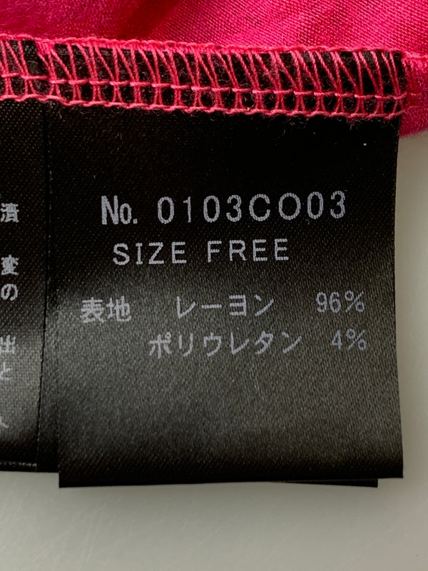 【中古品】【レディース】 HYSTERIC GLAMOUR ヒステリックグラマー LIP ONE-PIECE リップ ワンピース 0103CO03 170-260804-hu-56-min サイズ：FREE カラー：ピンク/ブラック 万代Net店